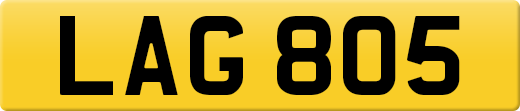 LAG 805 private number plate